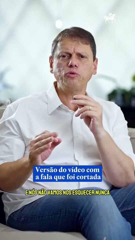 Tarcísio tira ataque ao PT de propaganda veiculada no horário eleitoral