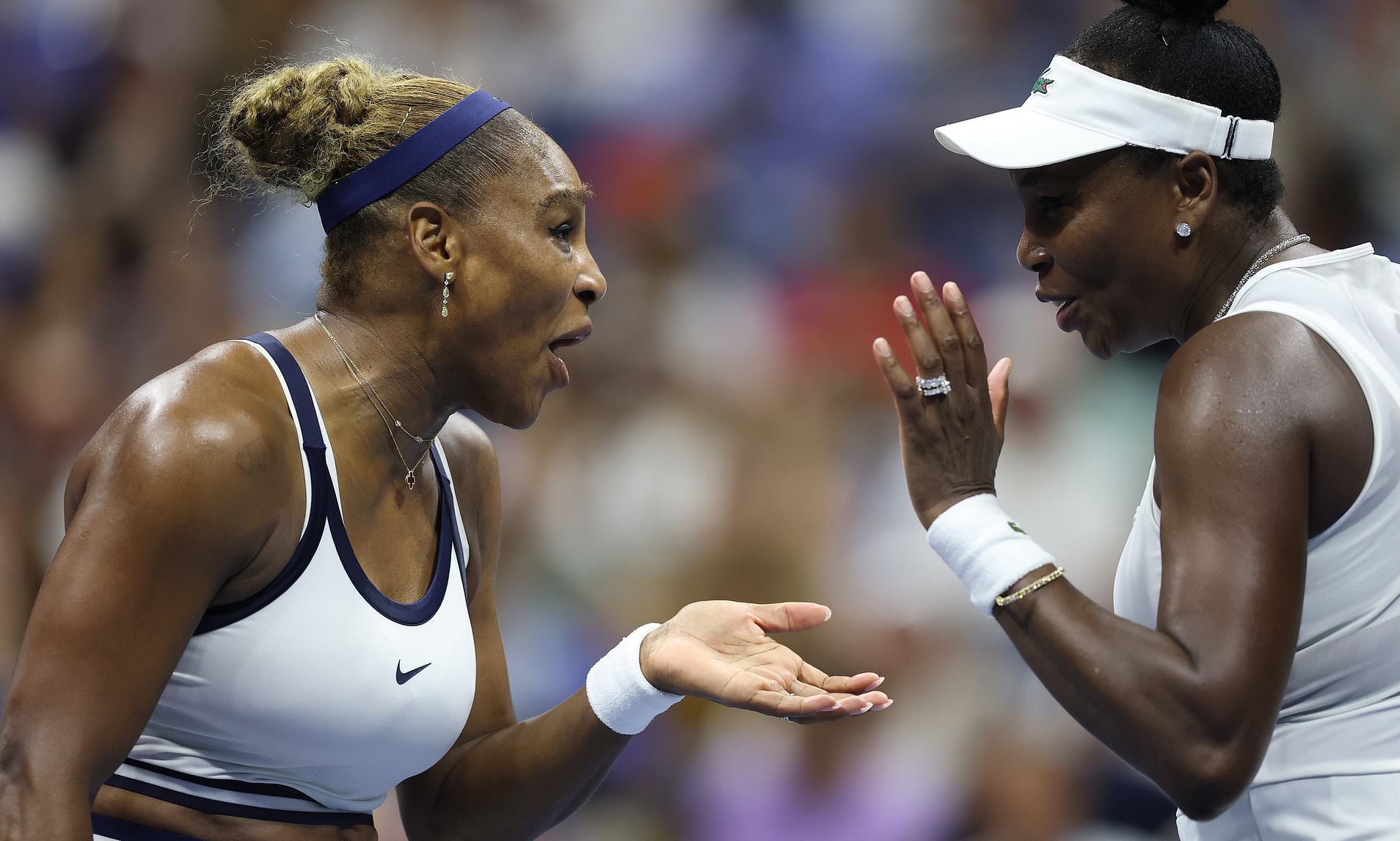 Serena and Venus Williams implode at the US Open as sisters are knocked out of women's doubles
