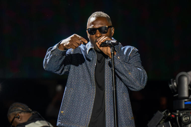 Sir Idris Elba opened the show with his American Gangster intro (Picture: Britain/SOPA Images/Shutterstock)