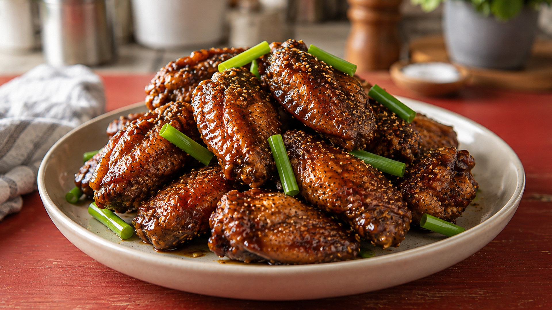 Garlic and spring onions brighten this pork dish