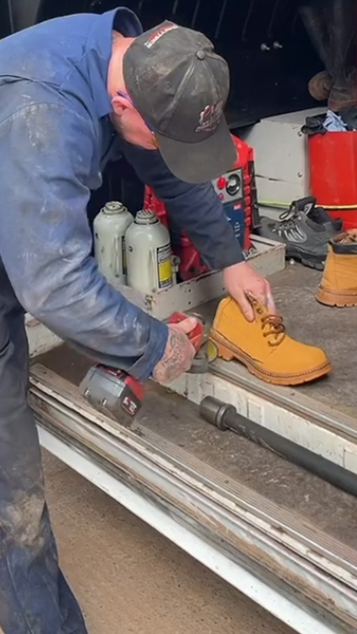 Testing Work Boots Against Automotive Repair Equipments