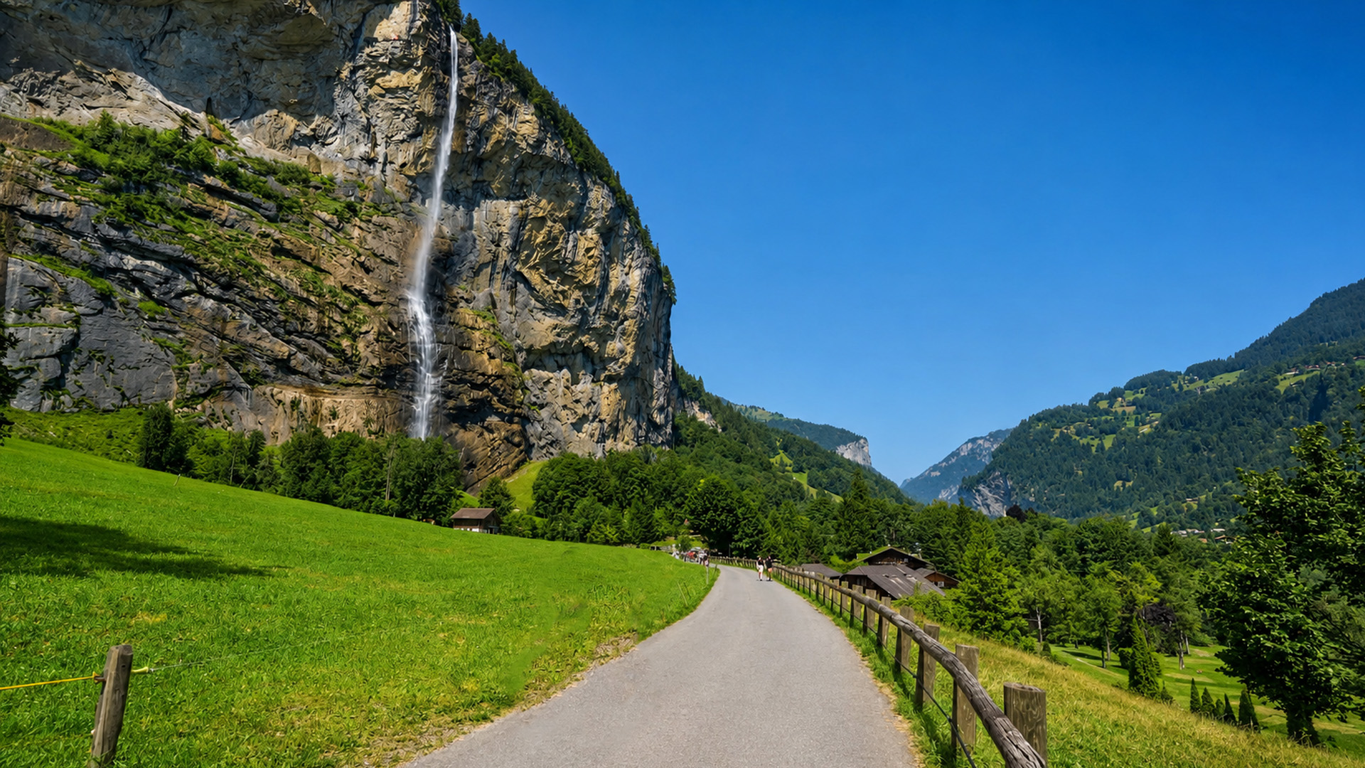 Lauterbrunnen Switzerland summer walk through alpine beauty (4K)