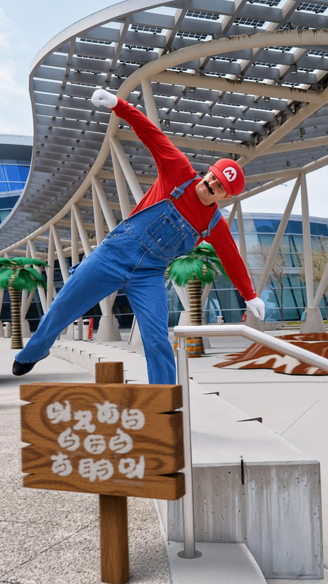 When parkour meets a Mario style tag game