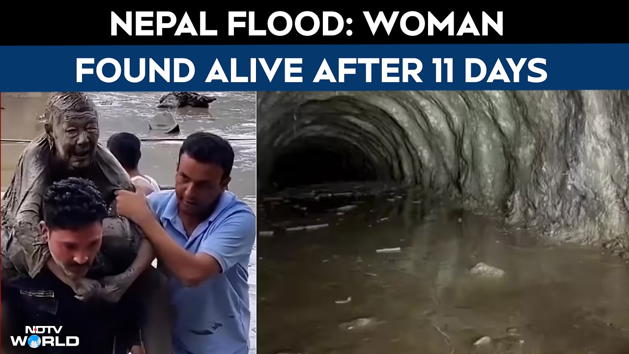 Nepal flood rescue: 60-year-old woman found alive after 11 days, tunnel ...