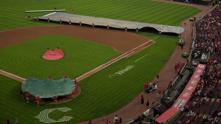 A weather update on Saturday night's matchup between the Reds and Brewers