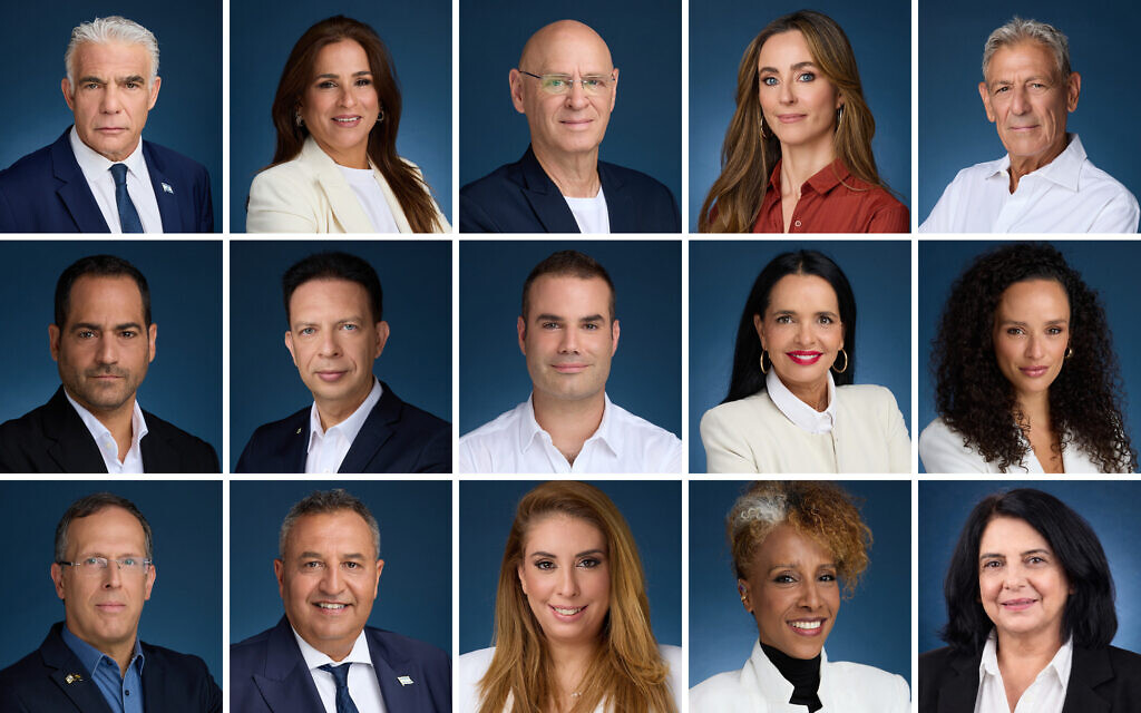 Lapid unveils Yesh Atid lineup for B'Yachad electoral slate