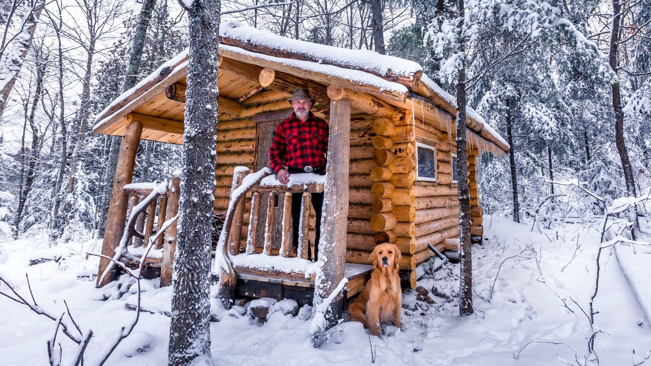 Log cabin time lapse | sauna full build by one man in the forest