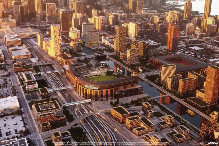 Future White Sox owner reveals renderings for riverfront stadium at 'The Railyards'
