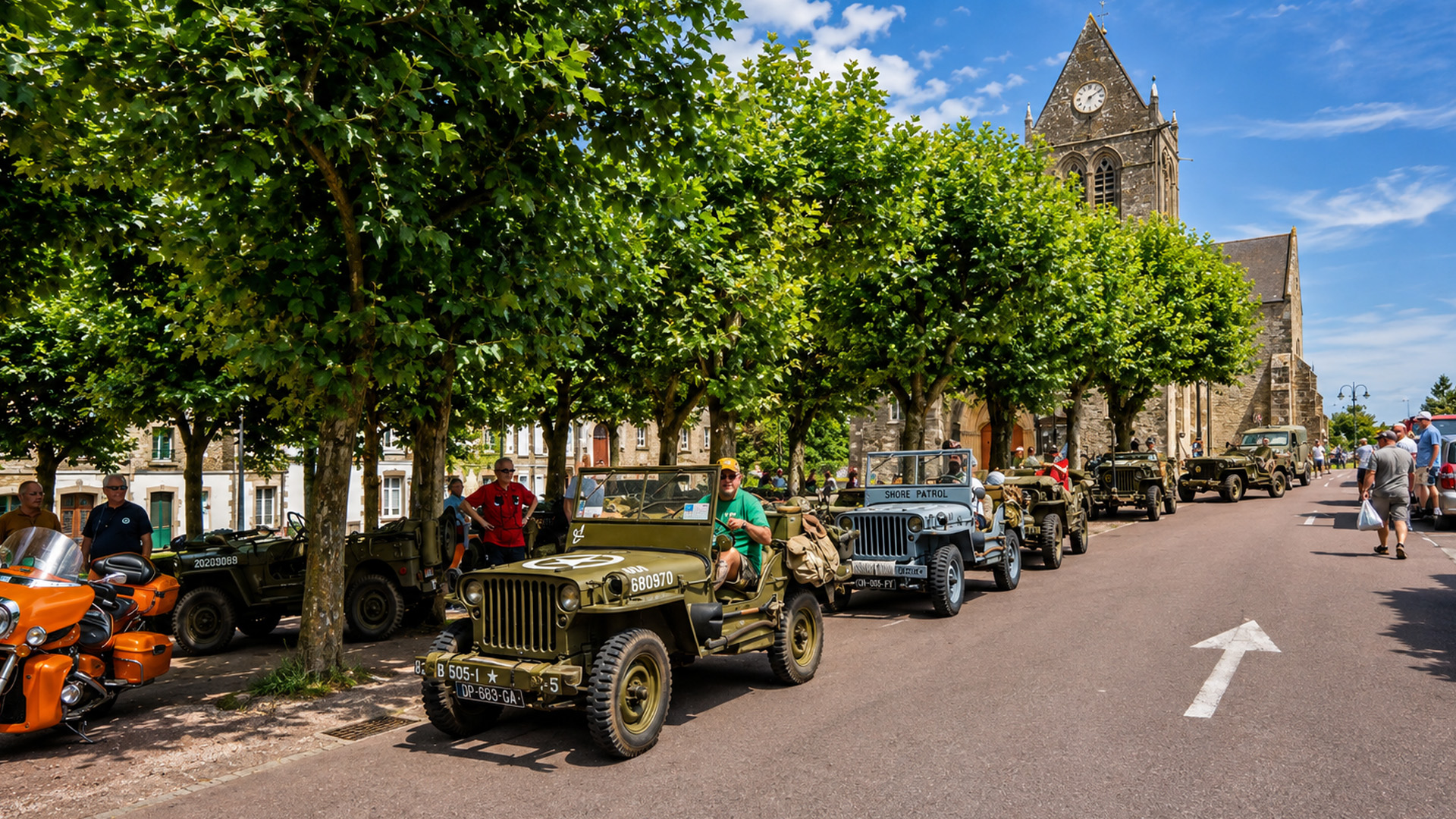Historic D-Day vehicles return to Sainte-Mère-Église