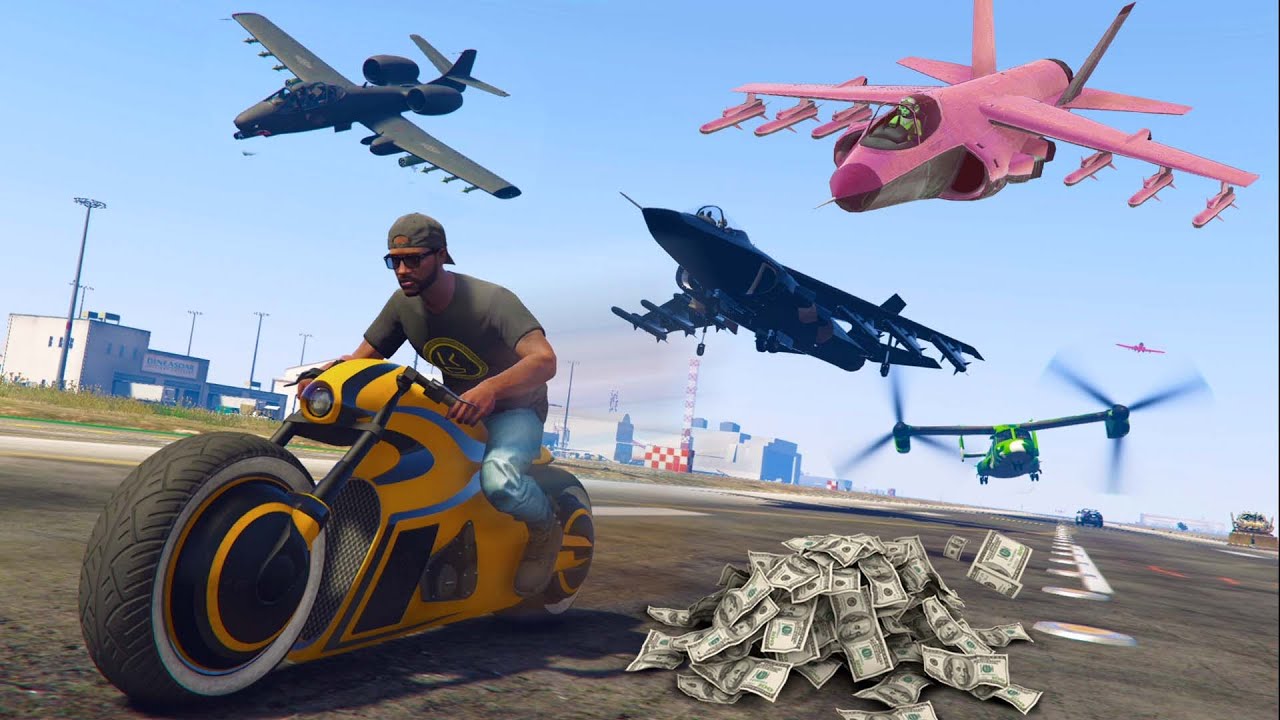 Whoever can hit me with a plane wins $8,000,000 | GTA 5 thug life #462