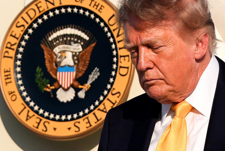 Internet puzzled over Trump’s new brunette hairdo