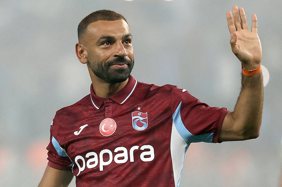 Mohamed Salah signed for Trabzonspor in a surprise move. | Nurgul GUNAYDIN/AFP/Getty Images