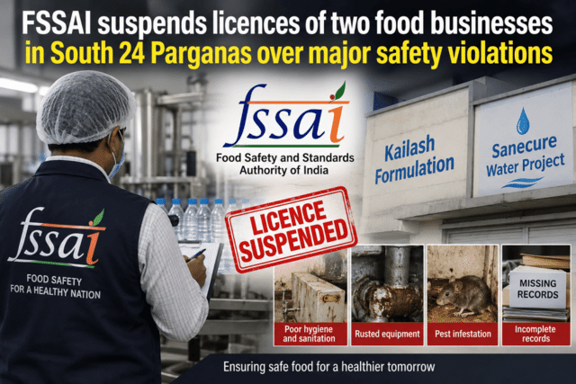 FSSAI suspends licences of two food businesses in South 24 Parganas ...