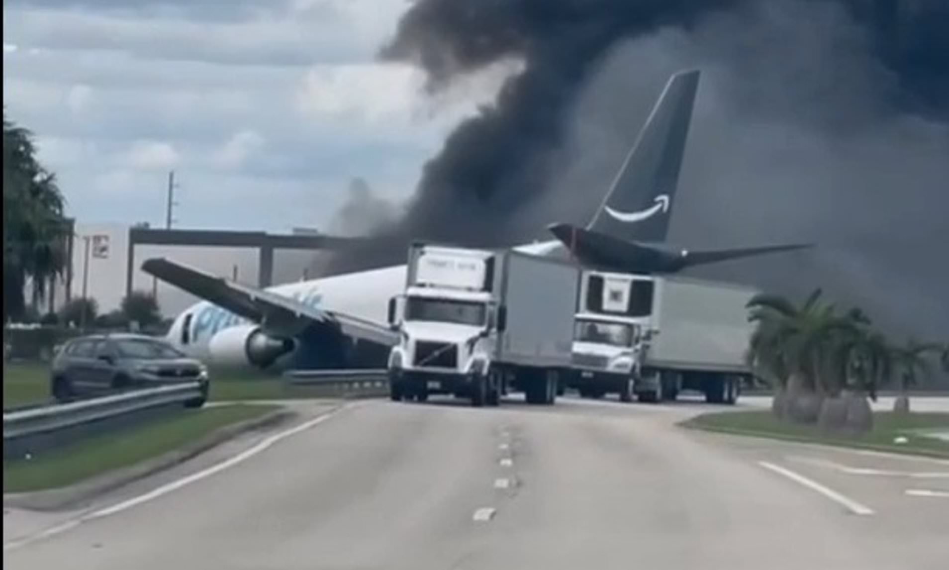 Five dead, multiple injured after Amazon plane overshoots runway