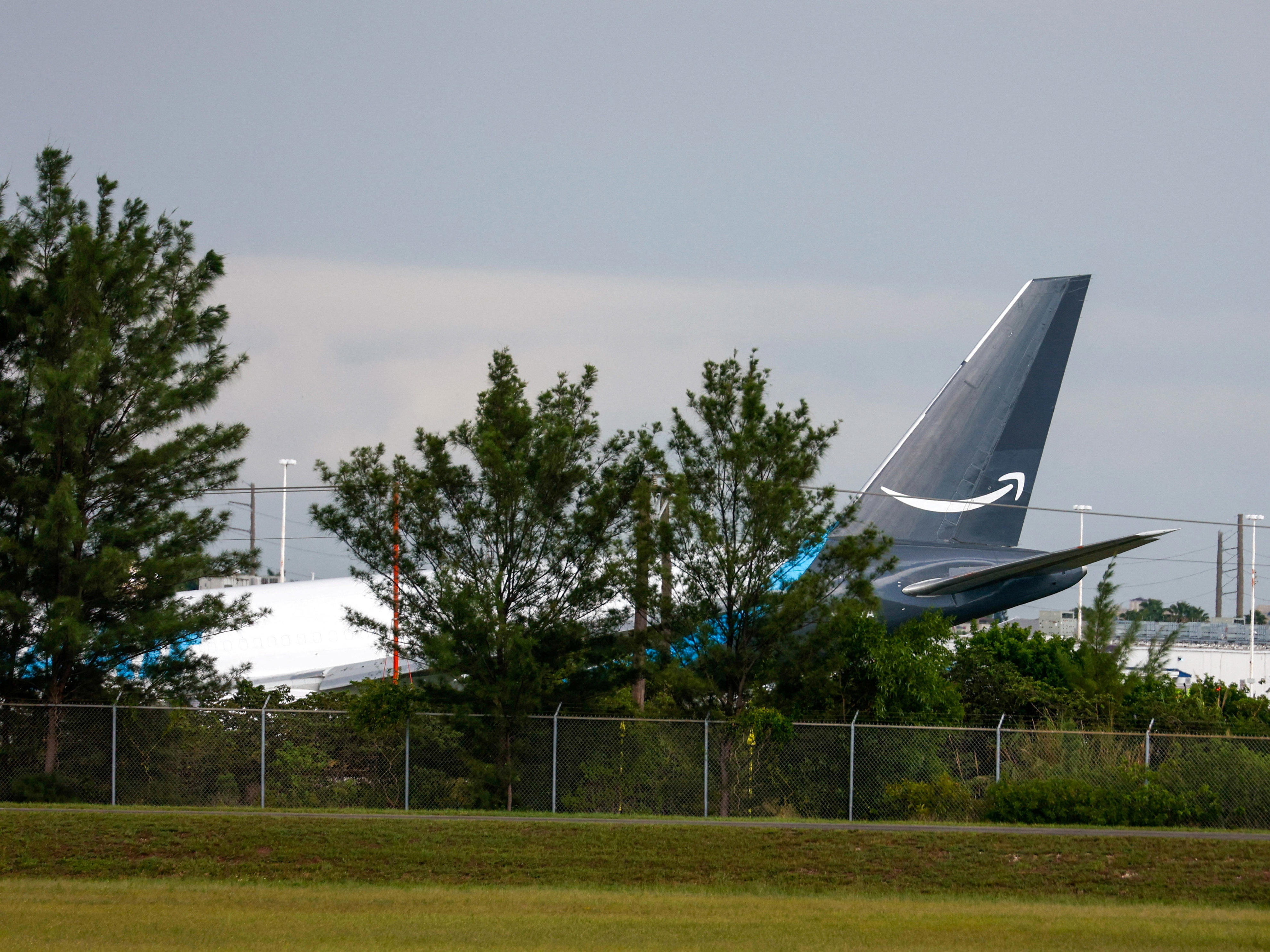 An Amazon Prime Air cargo plane crashed after it overshot a runway at Miami International Airport