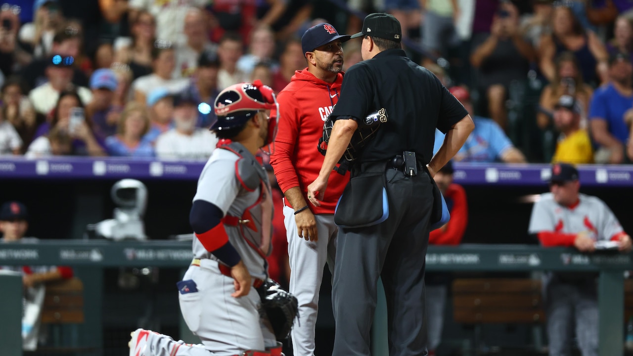 MLB says umpire went 'too far' with Cardinals ejection, Rincon's tilted ...
