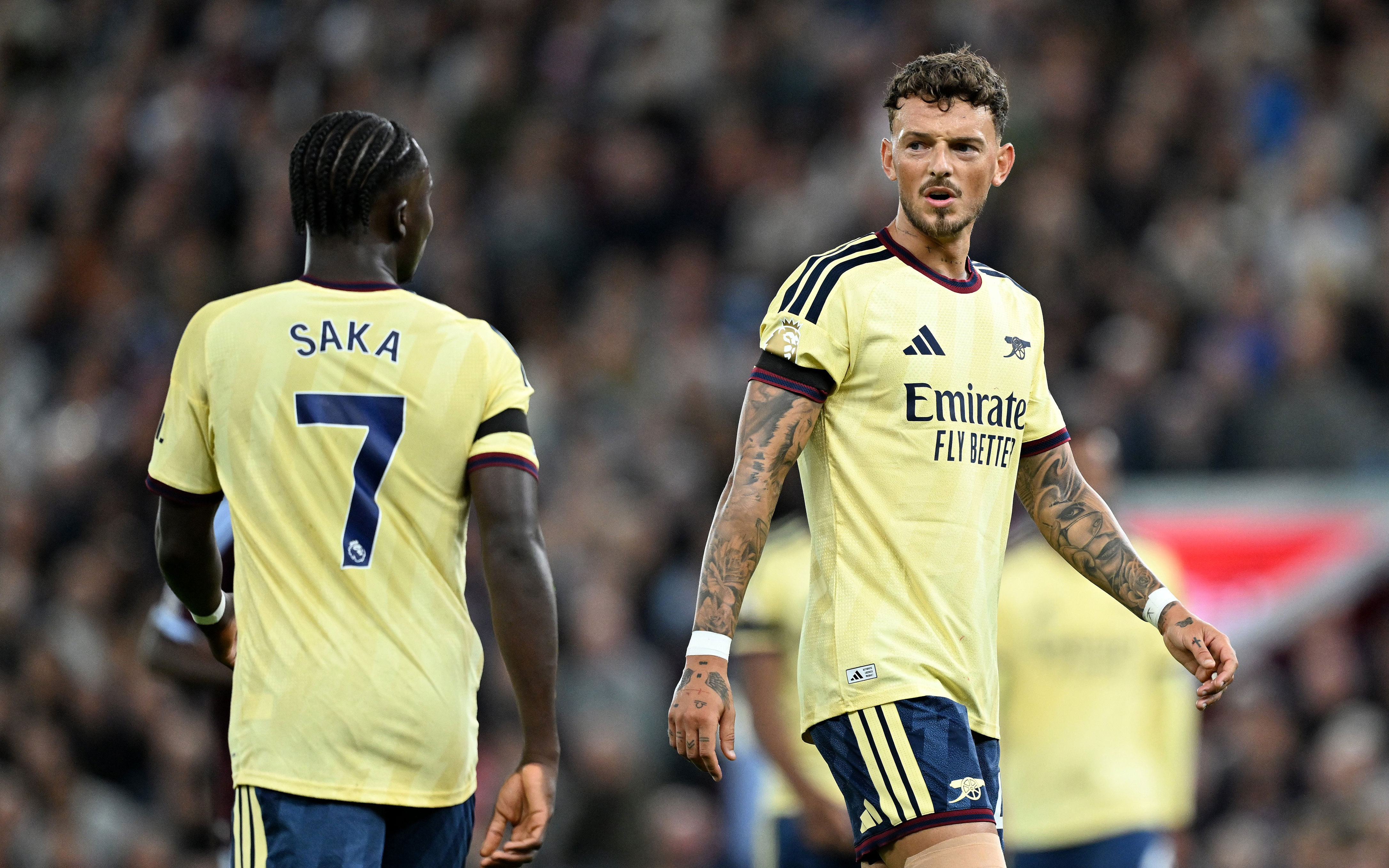 Partnership: White’s link-up play with Bukayo Saka is a key weapon for Arsenal (Getty)