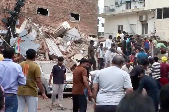 People at the scene of the incident