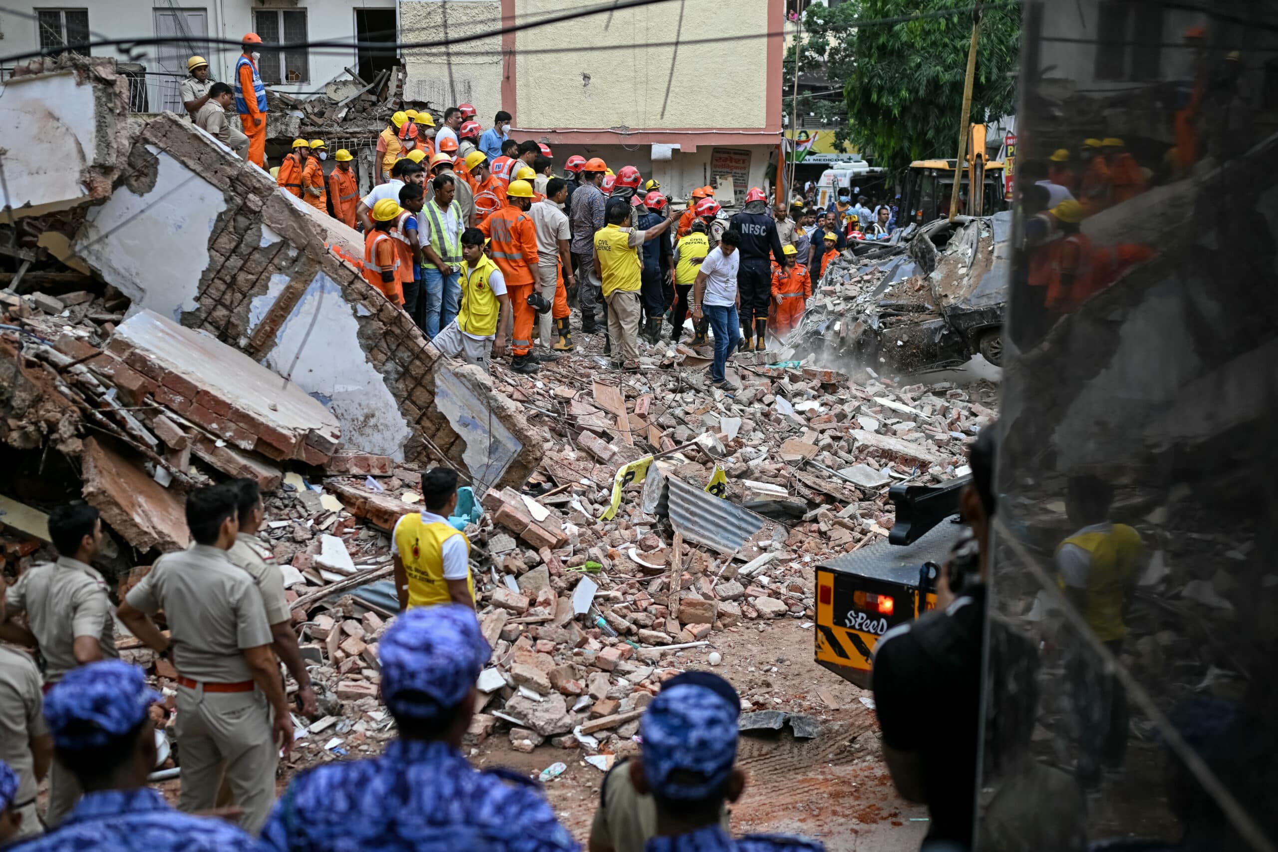 New Delhi building collapse: Three killed, others trapped