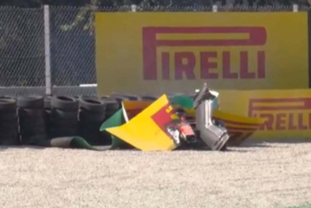 Leclerc taken to F1 medical centre after enormous crash at Italian GP