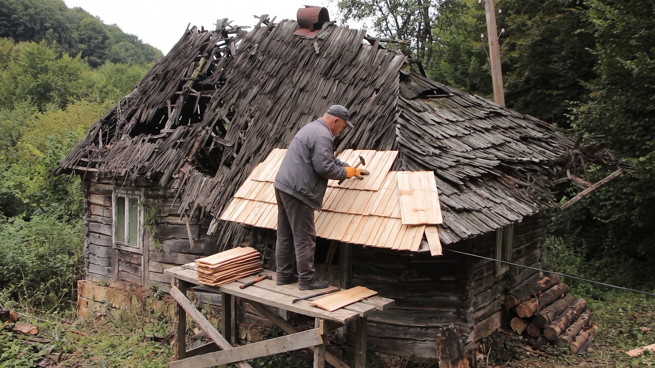 Man restores the oldest abandoned house deep in the forest | Start to ...