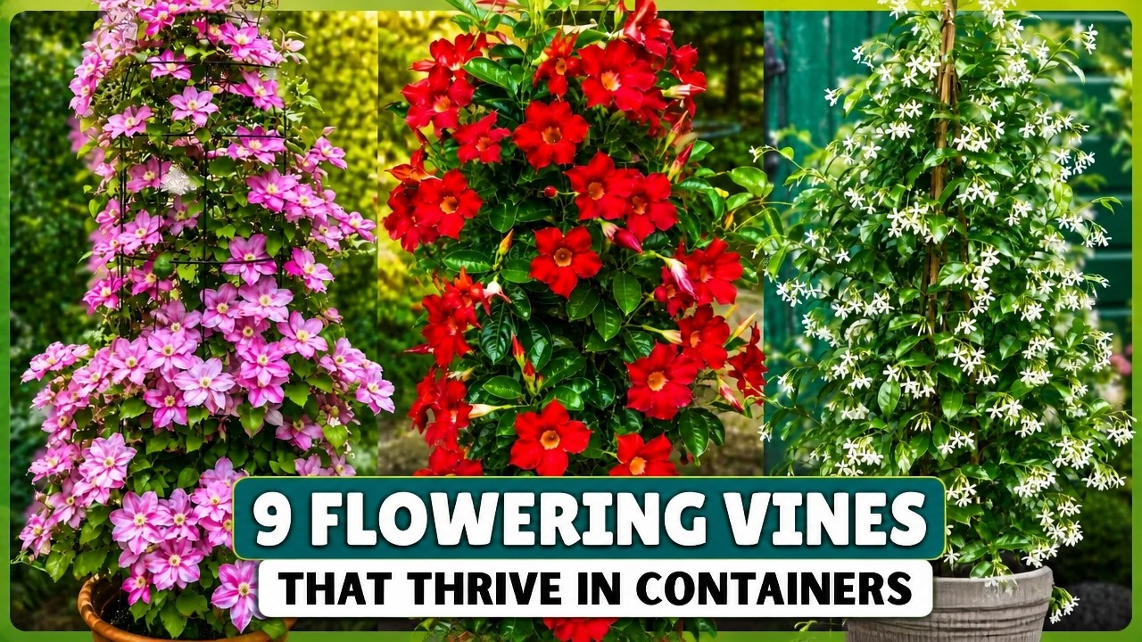 9 beautiful flowering vines perfect for growing in containers