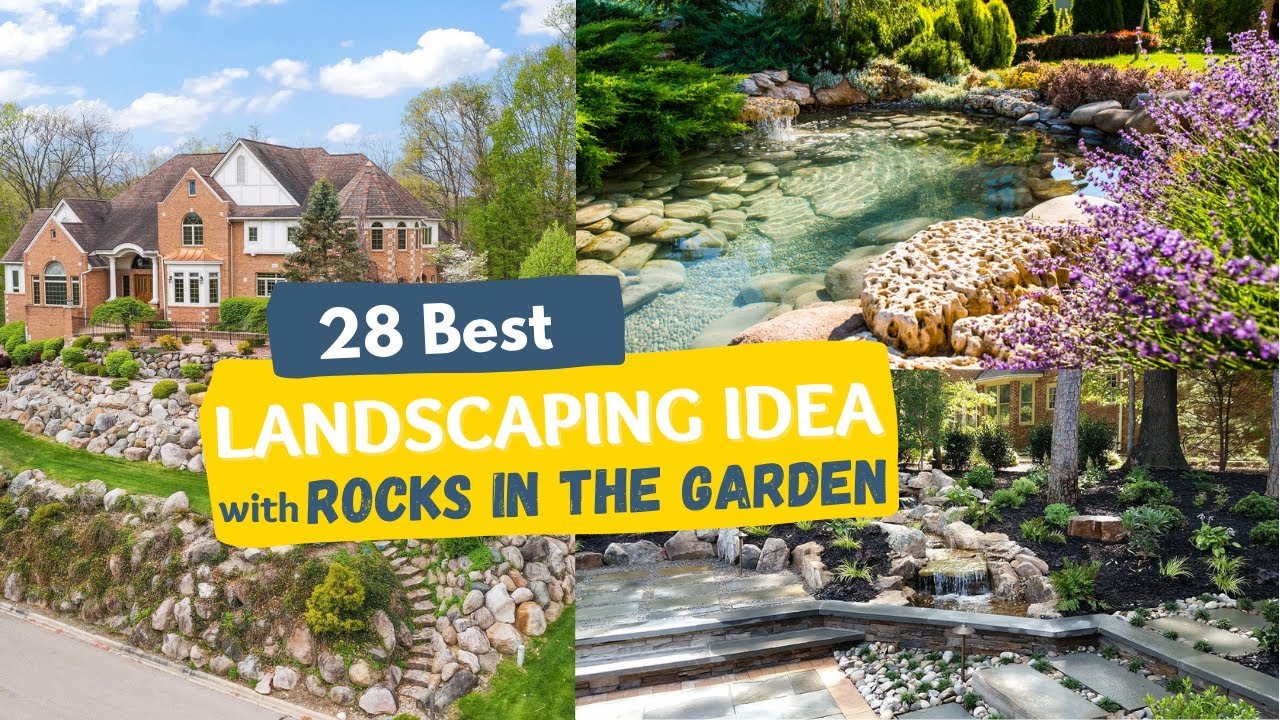 Beautiful garden designs featuring rocks and natural stone
