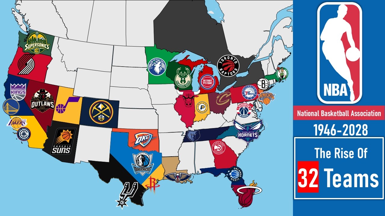 NBA expansion: The rise of 32 teams (1946-2028)