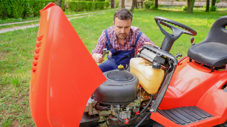 What does it mean when a lawn mower pops?