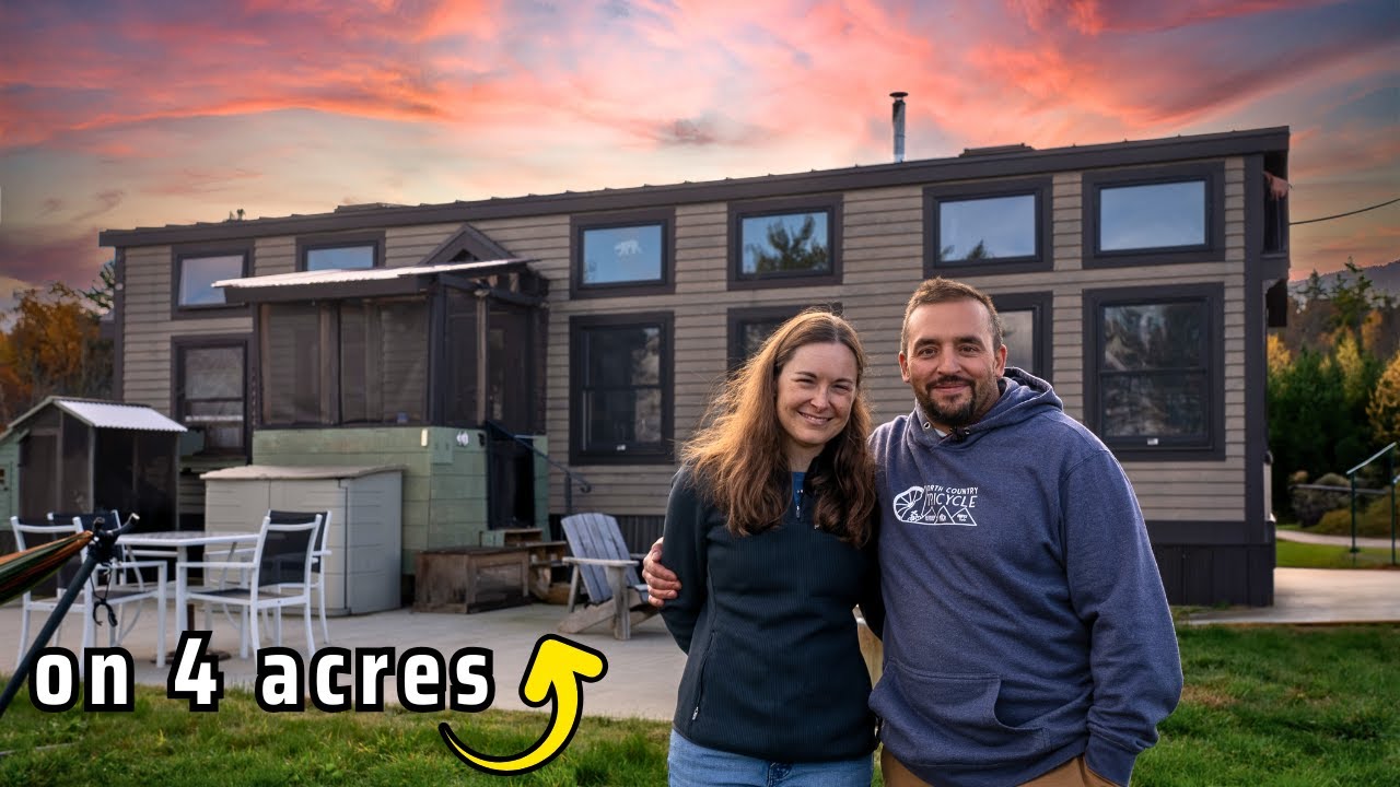 Their tiny house with downstairs bedroom - debt-free on 4 acres!