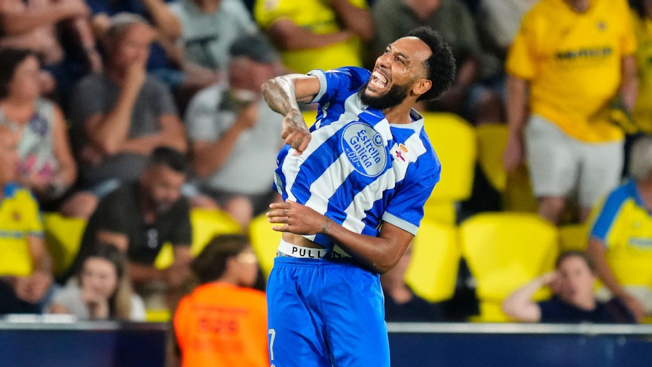 Pierre-Emerick Aubameyang, 37, joins Jude Bellingham with goal in first four LaLiga matches