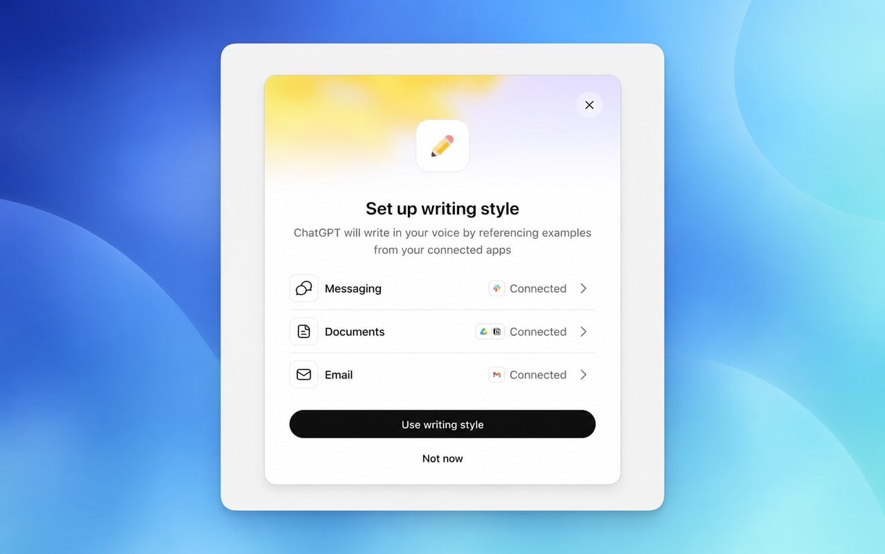 chatgpt-may-soon-mimic-your-writing-style-across-emails-and-documents