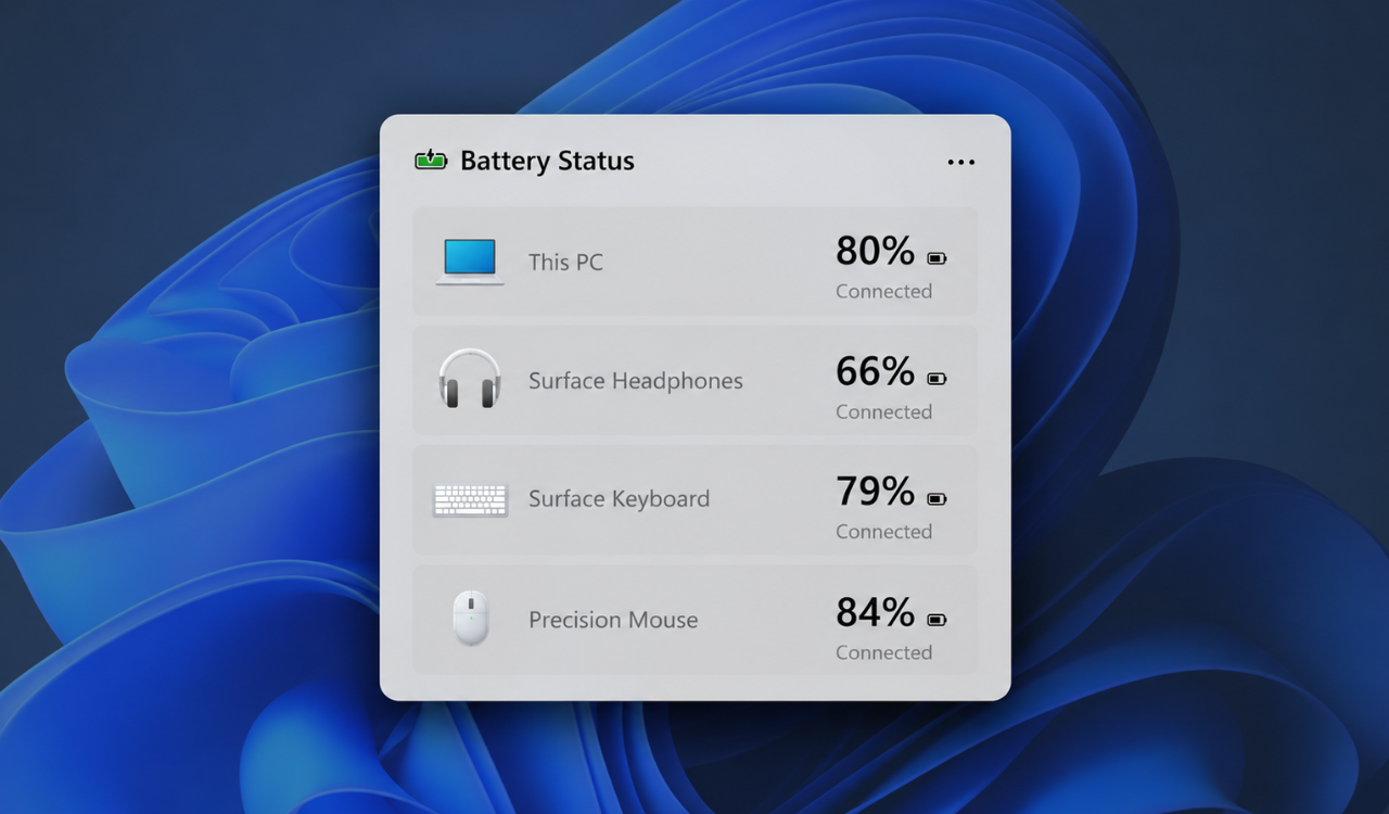 Windows 11 is getting a new battery status widget to track power of all ...