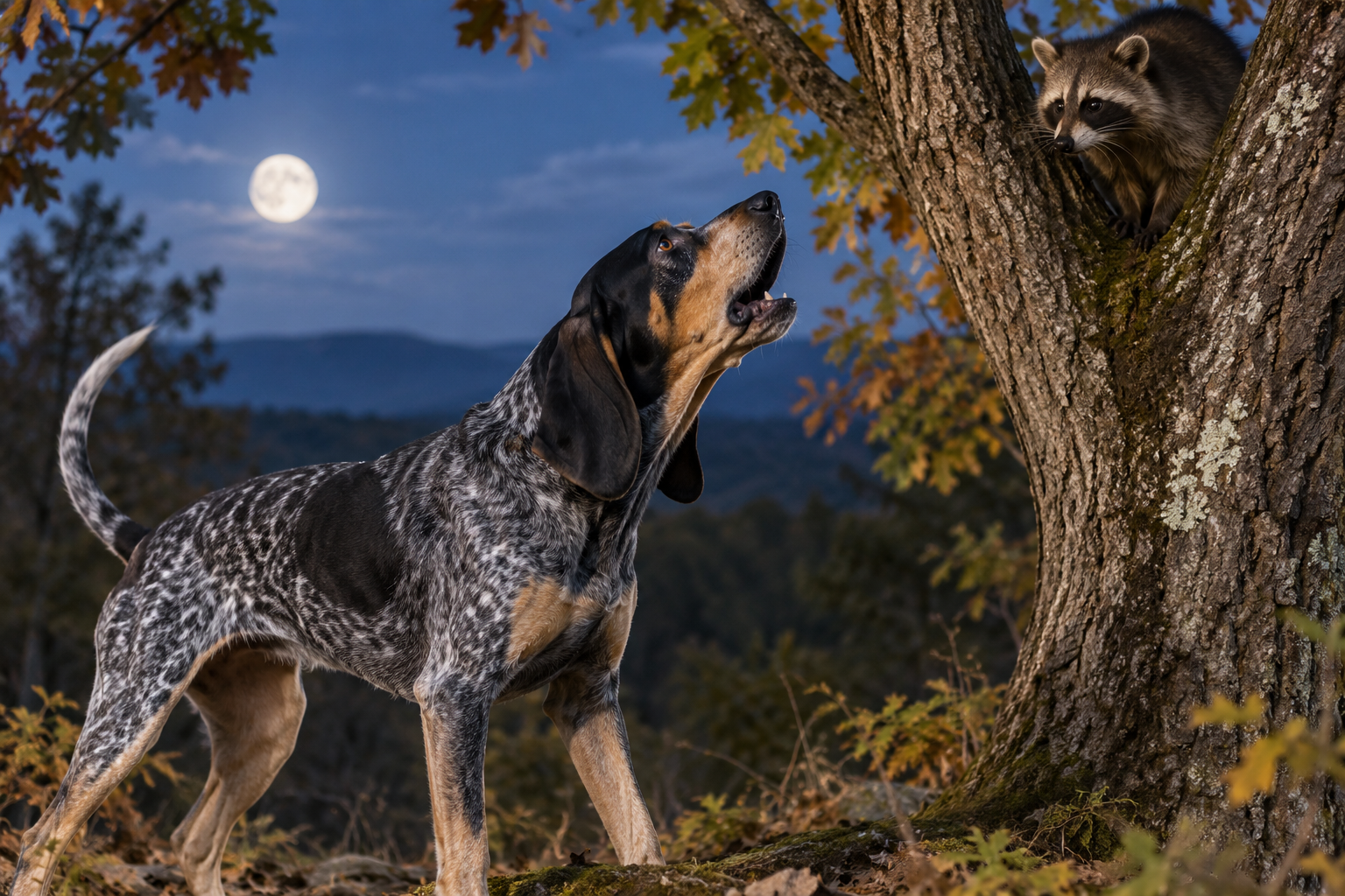 Why the bluetick coonhound was bred to track raccoons through the night