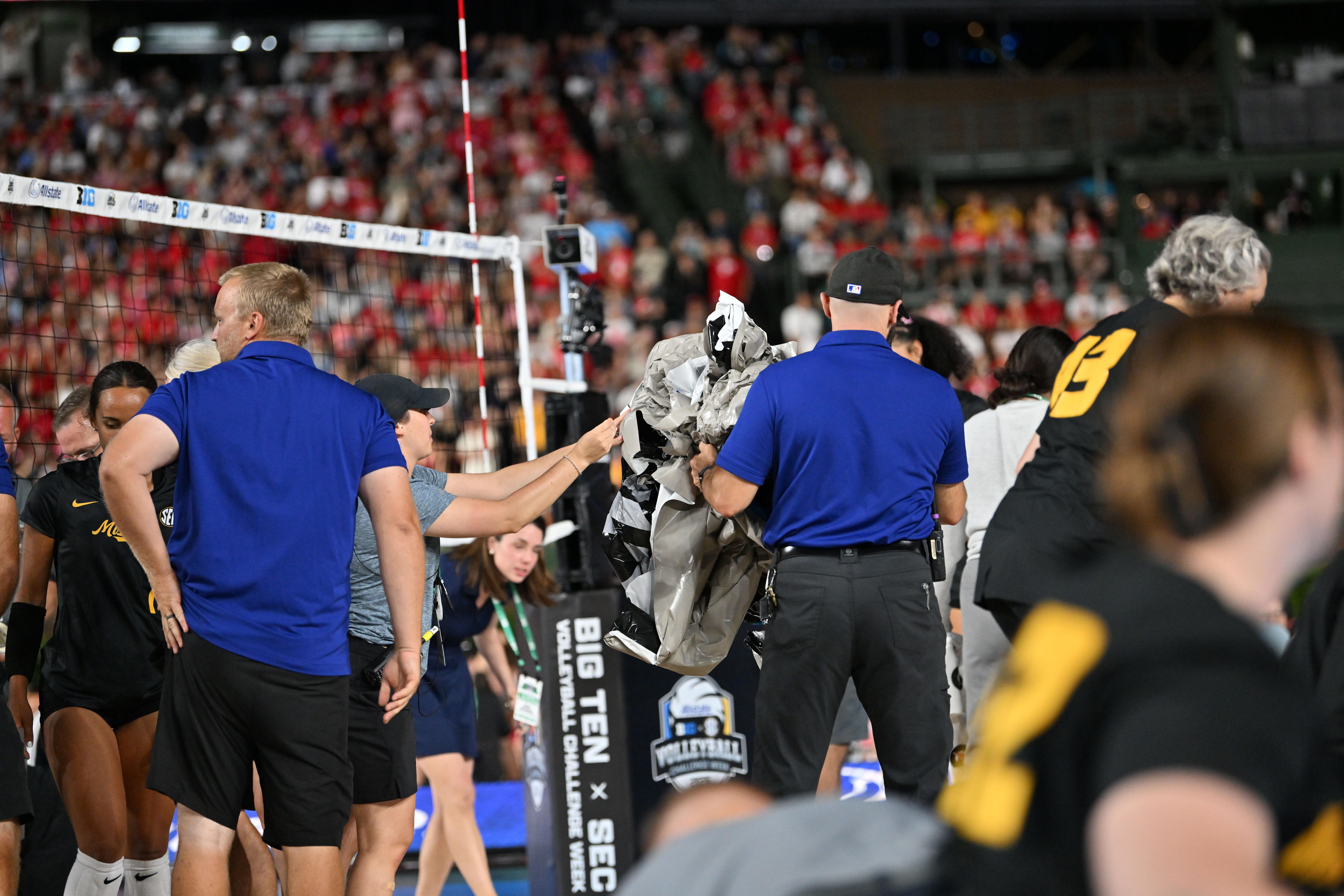 Nebraska volleyball coach Dani Busboom Kelly talks outdoor games