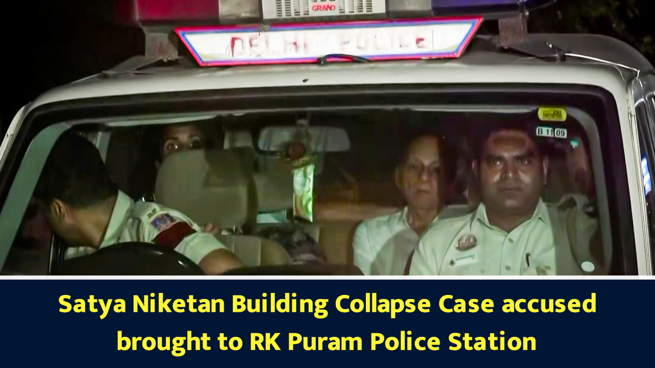 Satya Niketan Building Collapse Case accused brought to RK Puram Police ...