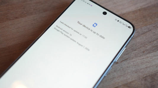 The Google system services update screen on an Android device.