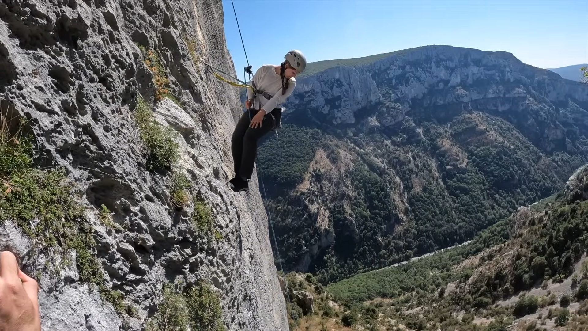 They needed a 50-meter rappel but only had a 40-meter rope