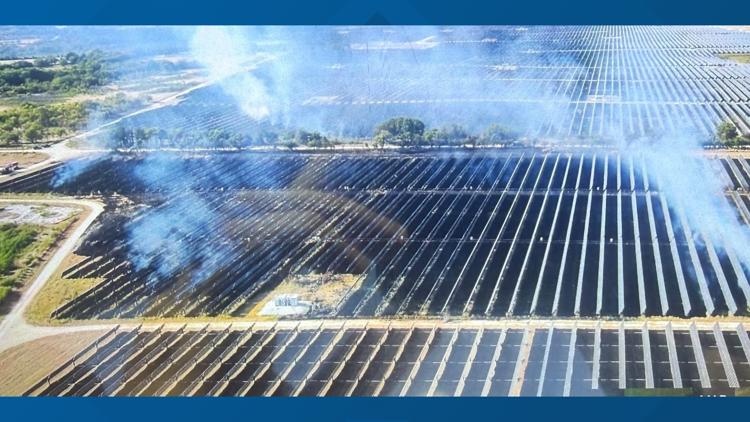 Fire at solar farm near Hillsboro contained