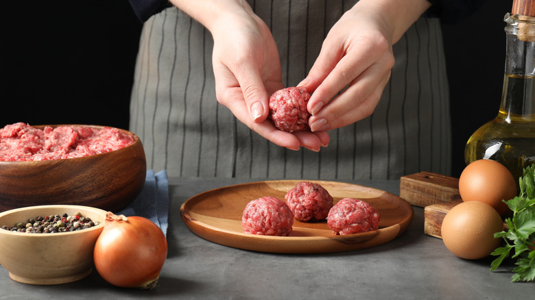 Ditch marinara for the sauce that makes ground beef meatballs perfect for cookouts