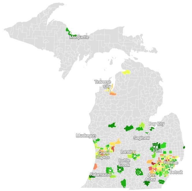 See typical asking rents in Michigan ZIP codes, from $900 to $2,800
