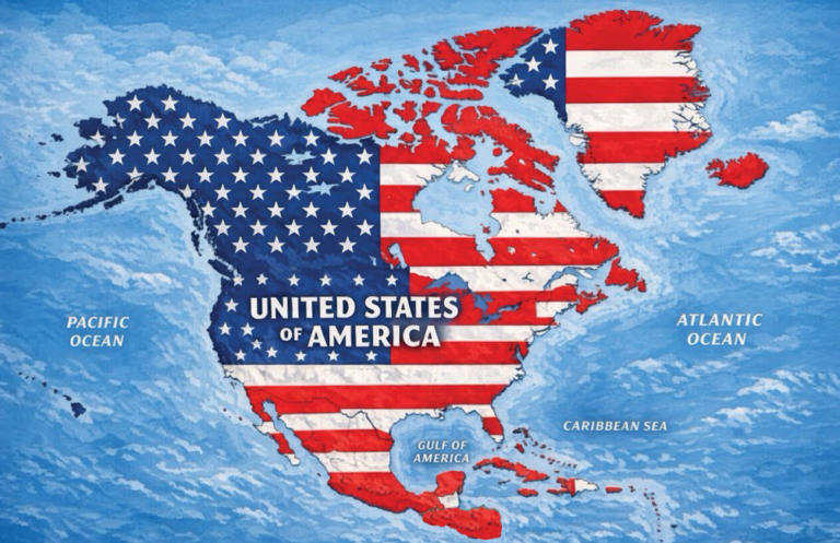 Map posted by Donald Trump hints at adding numerous countries to the US