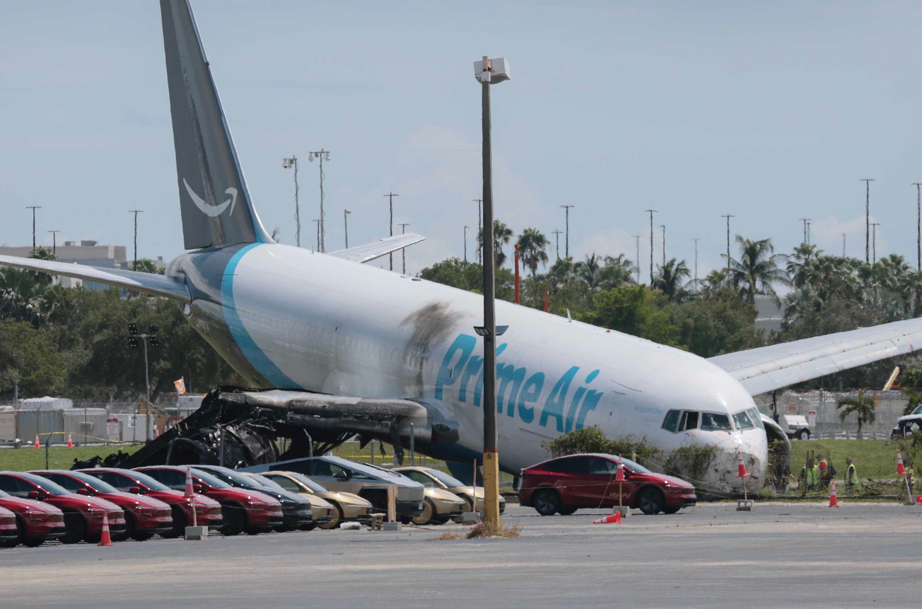Amazon cargo plane that killed 5 at Miami airport hit van carrying 7
