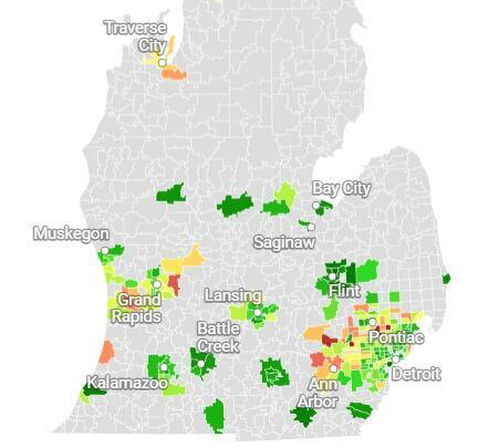 See typical asking rents in Michigan ZIP codes, from $900 to $2,800