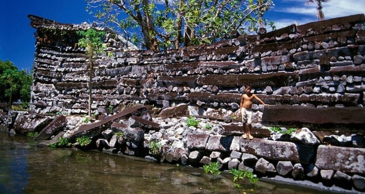 Inside the ruins of Nan Madol, the ancient Micronesian city built atop a coral reef