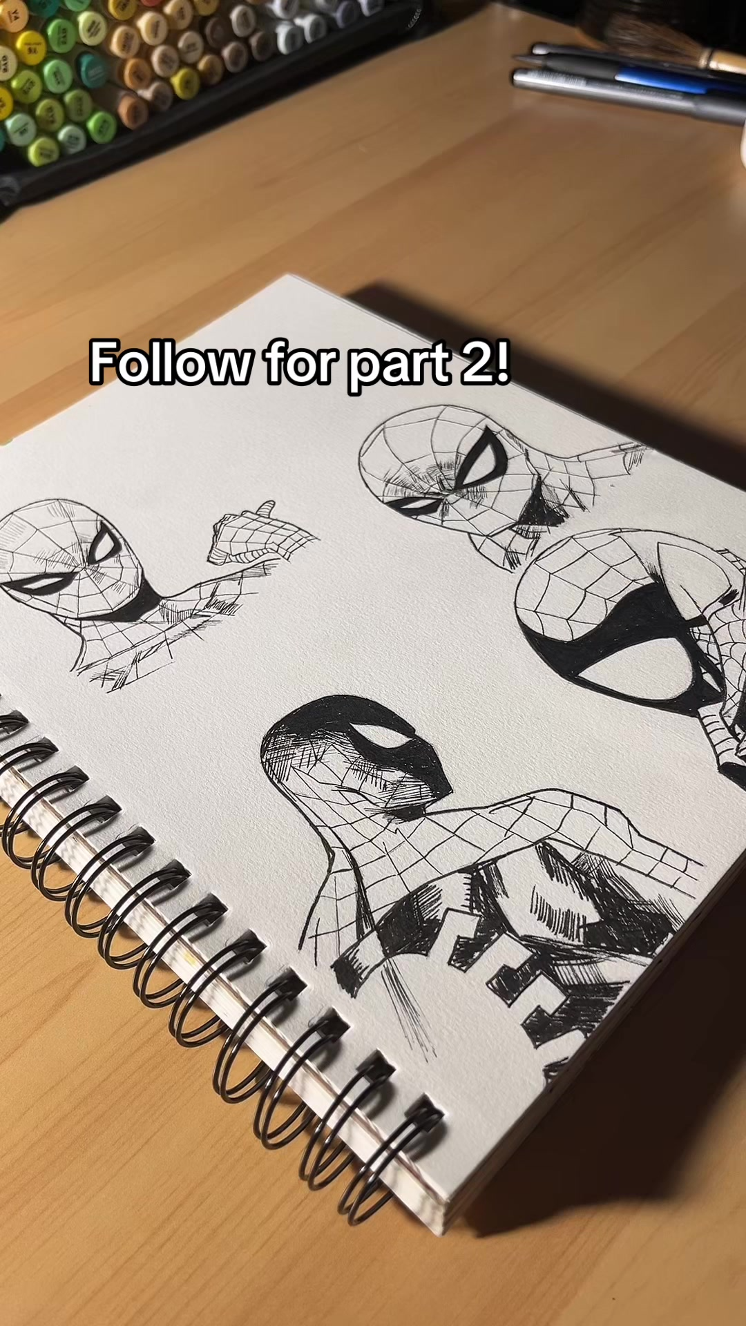 Exploring Spider-Man through ink and sketches