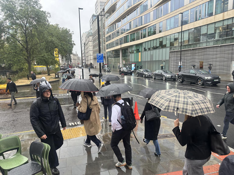 Rain drenches commuters as London faces wettest day in months
