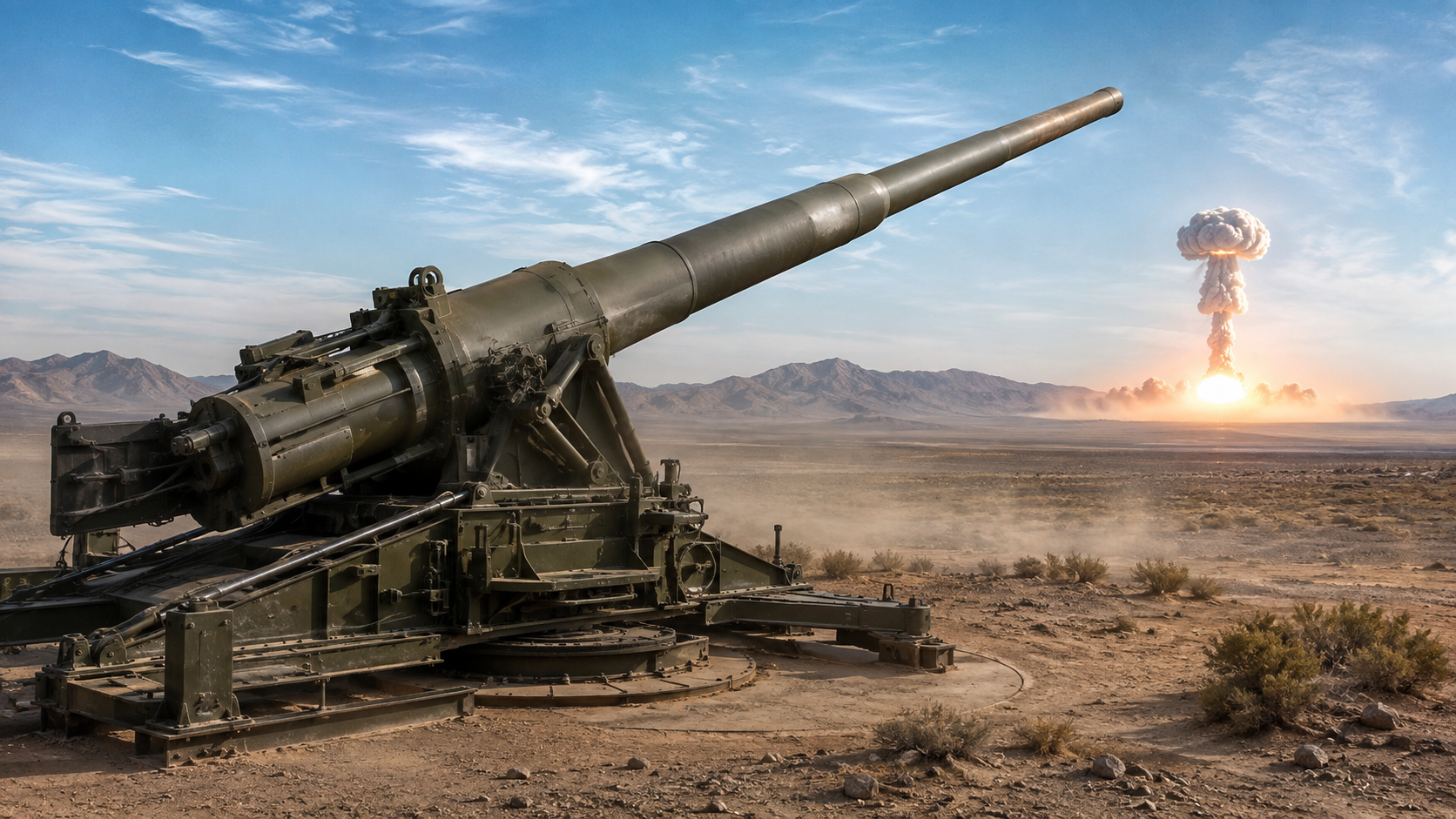 Atomic Annie fired a nuclear shell