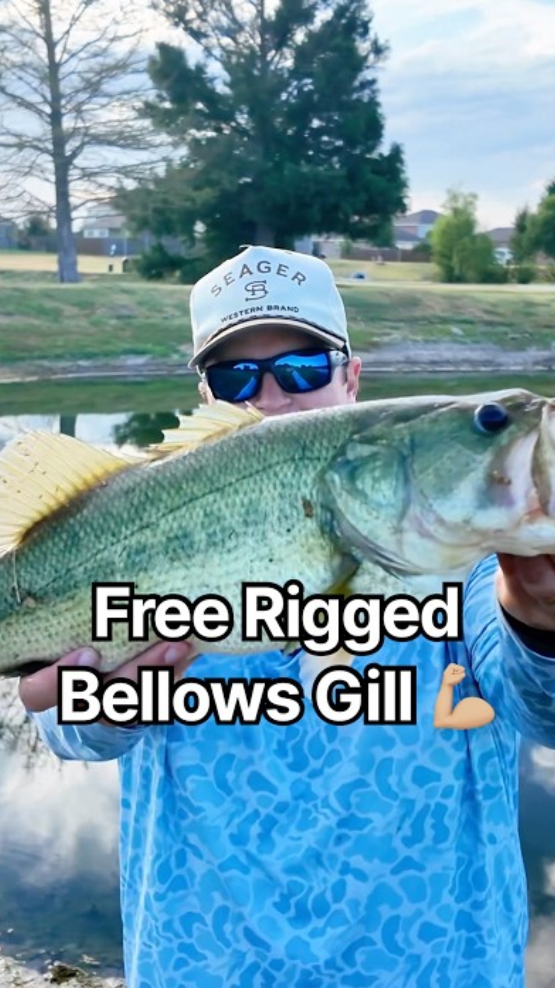 Big bass on the free rigged GeeCrack Bellows Gill