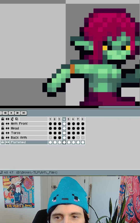 What makes pixel art animation flow in Aseprite
